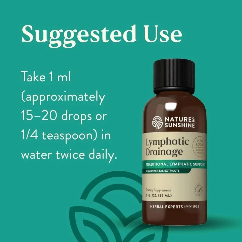 Nature’s Sunshine Lymphatic Drainage – 2 Bottles | Detox, Cleanse & Immune Suppo
