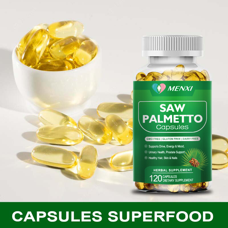 Saw Palmetto 120 Capsules Prostate, Support Male Urinary Tract & Prostate
