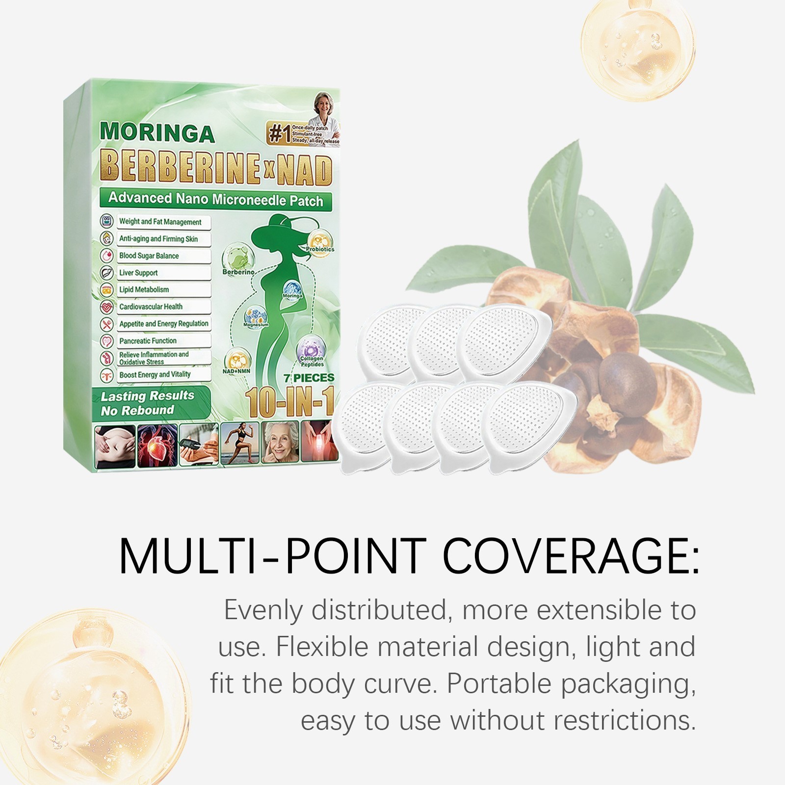 Nad + Moringa x Berberine Patches