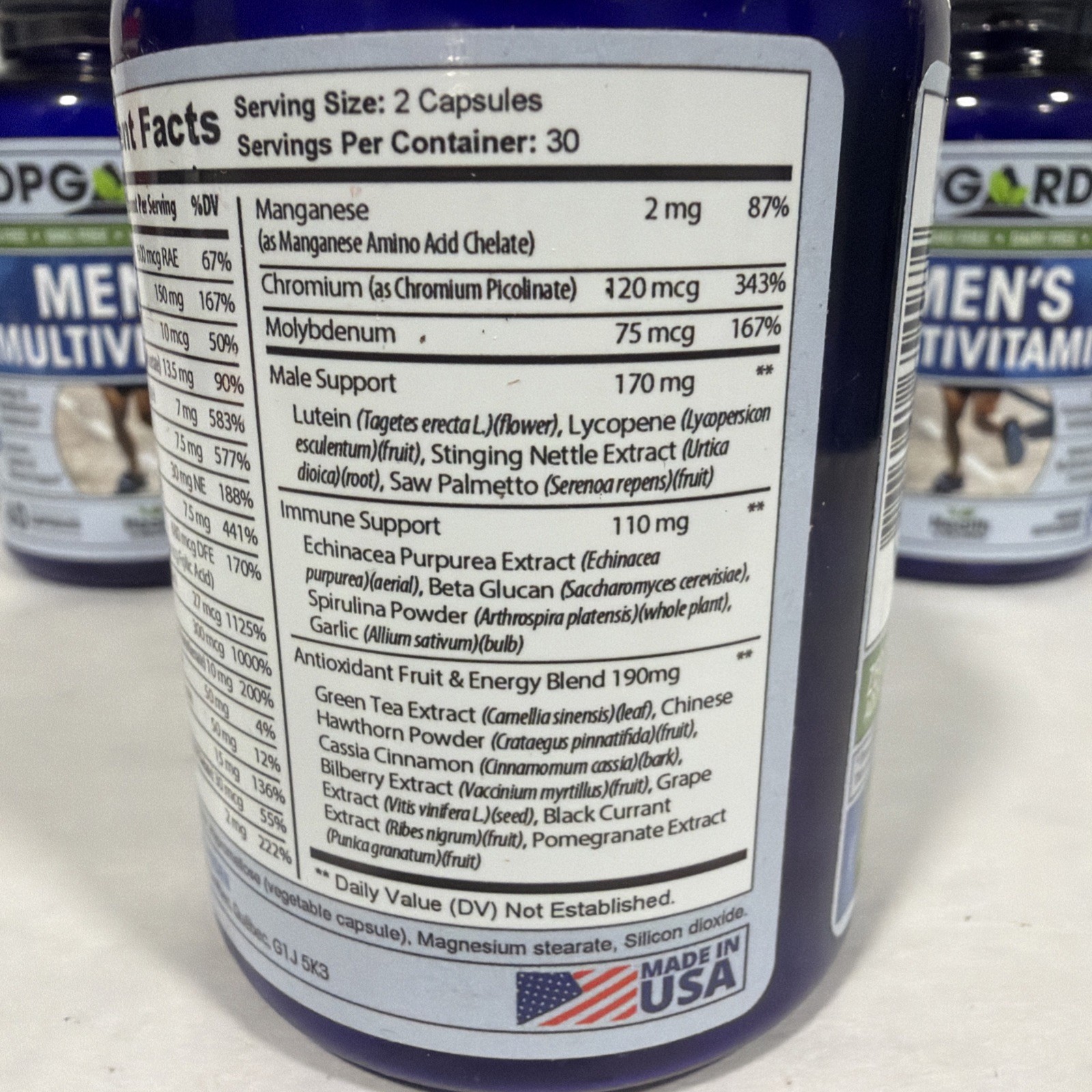 3x TopGarden Men’s Multivitamin – Energy, Metabolism, Immune Support, exp 4/27
