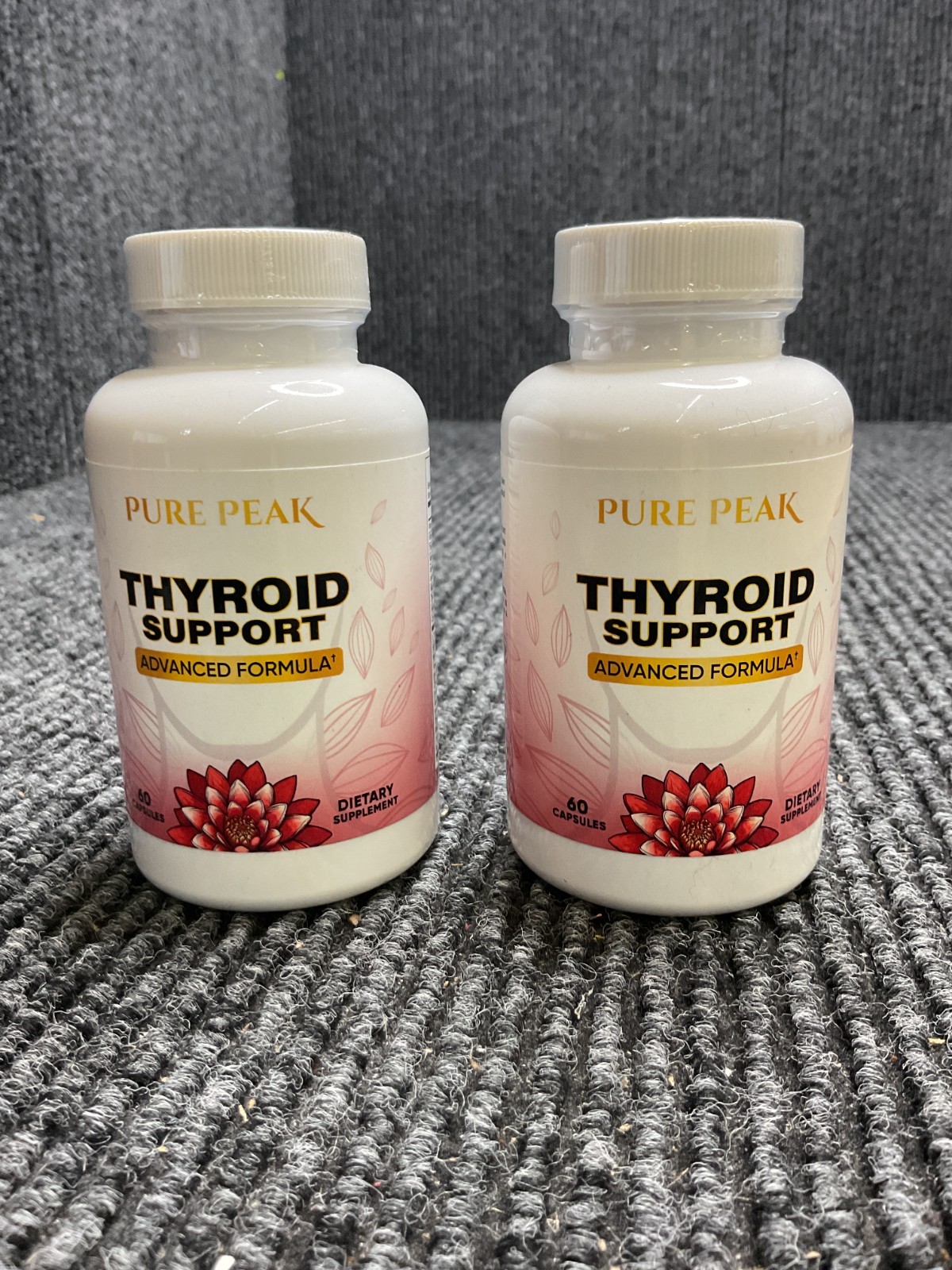 2-Pack Pure Peak Advanced Thyroid Support Supplement – 120 Capsules EXP 10/2027