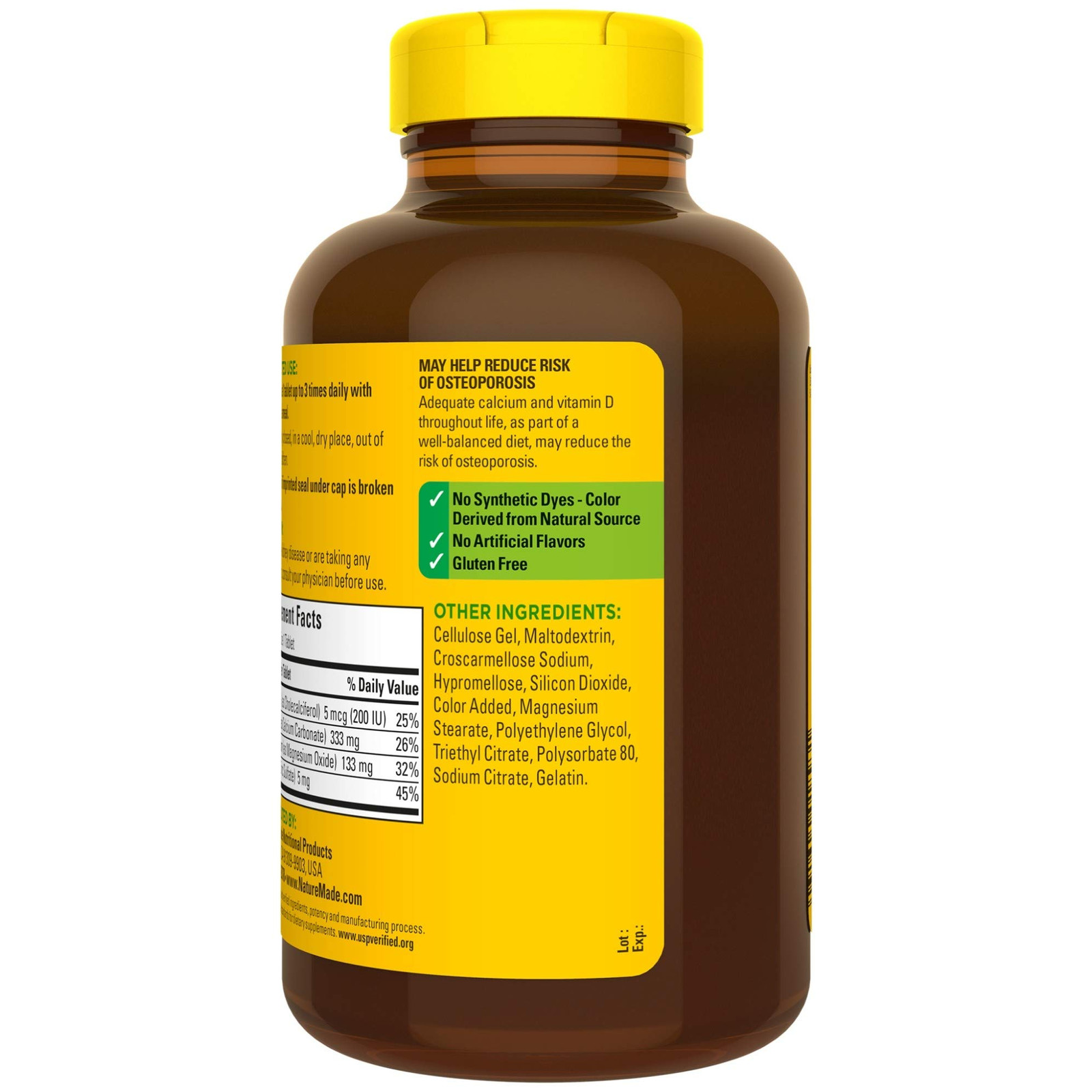 Nature Made Calcium Magnesium Zinc with Vitamin D3 300 Tablets Bone Health