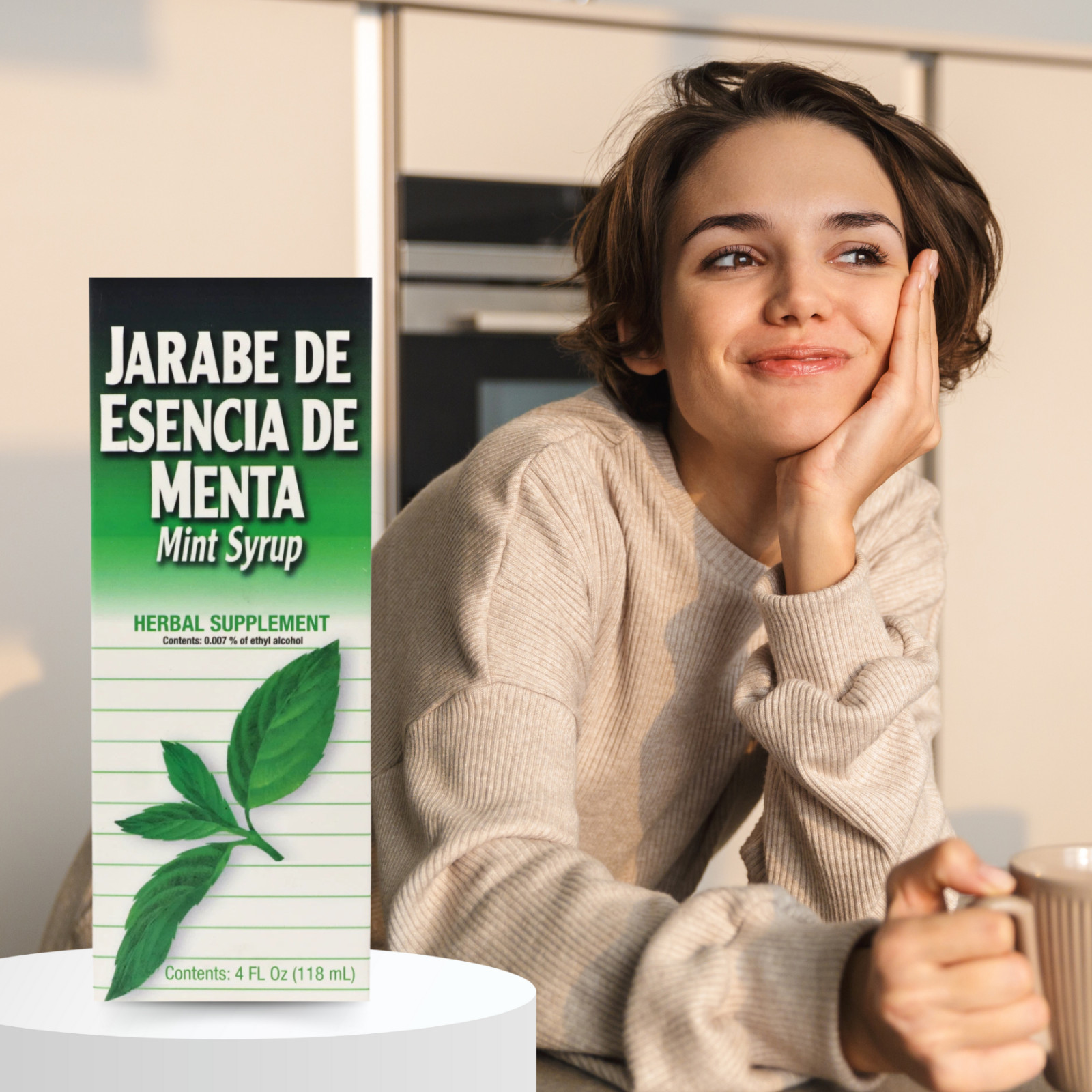 Menper Mint Syrup with Natural Peppermint Extract Supplement- 4 fl oz (2-Pack)