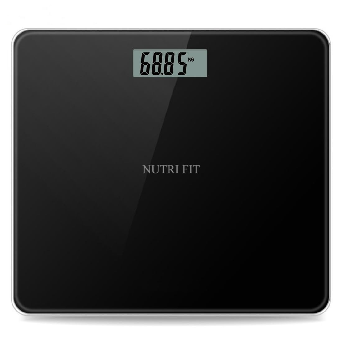NUTRI FIT Digital Bathroom Scale for Body Weight, Bath Cool Black