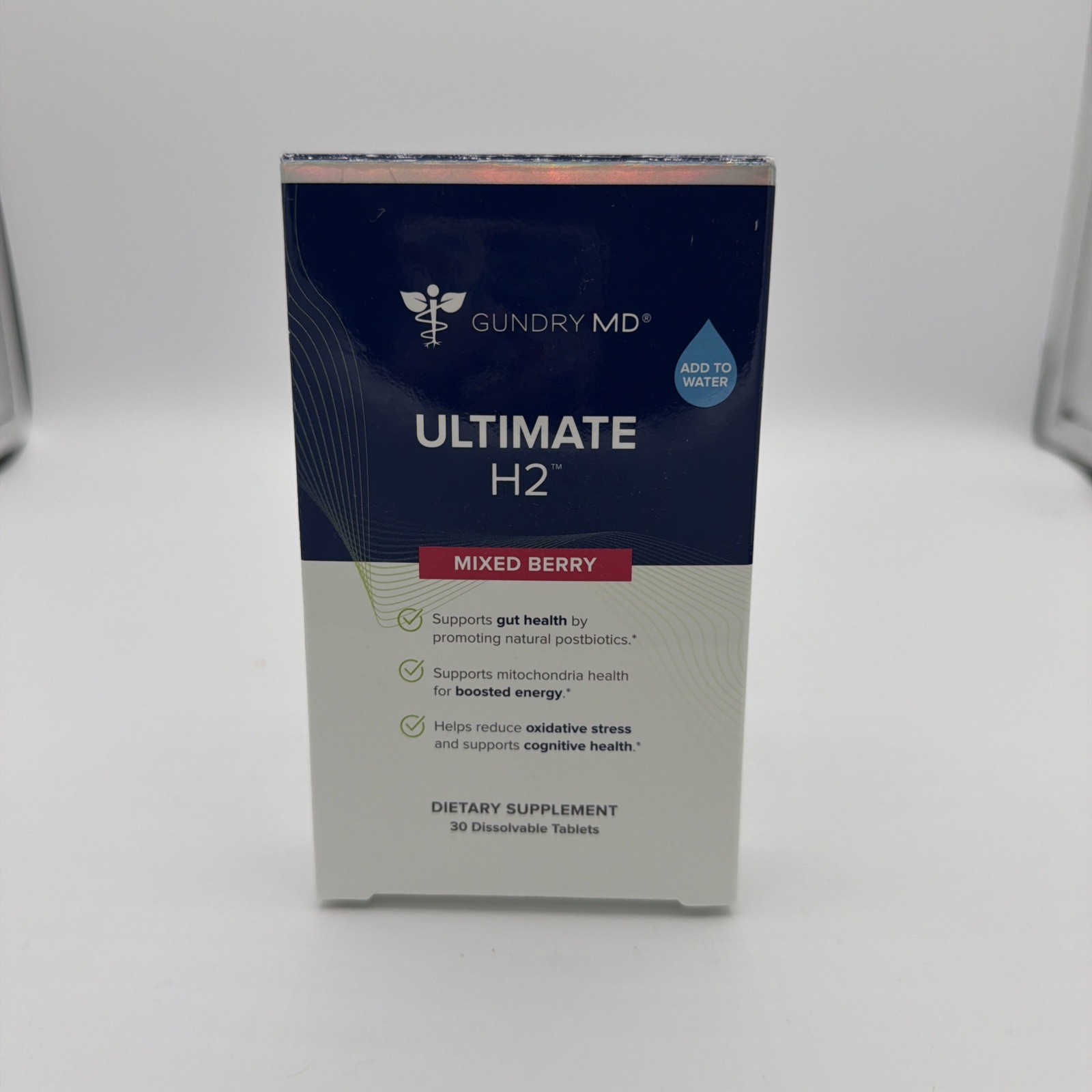 Authentic Gundry MD Ultimate H2 30 Dissolvable Tablets B12 & Magnesium.
