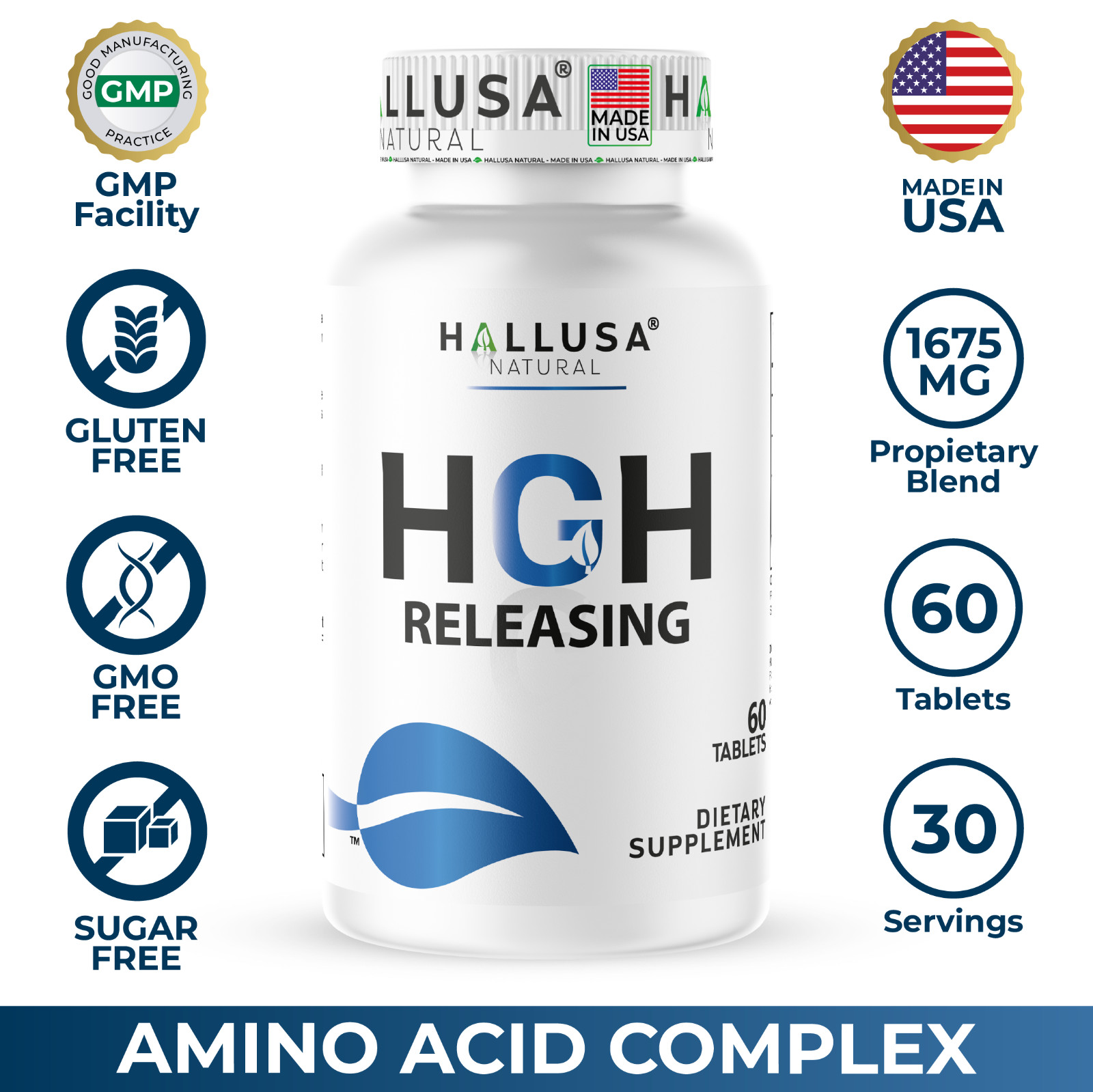 HGHBooster – Natural Growth Support – Energy & Performance – 60 Tablets