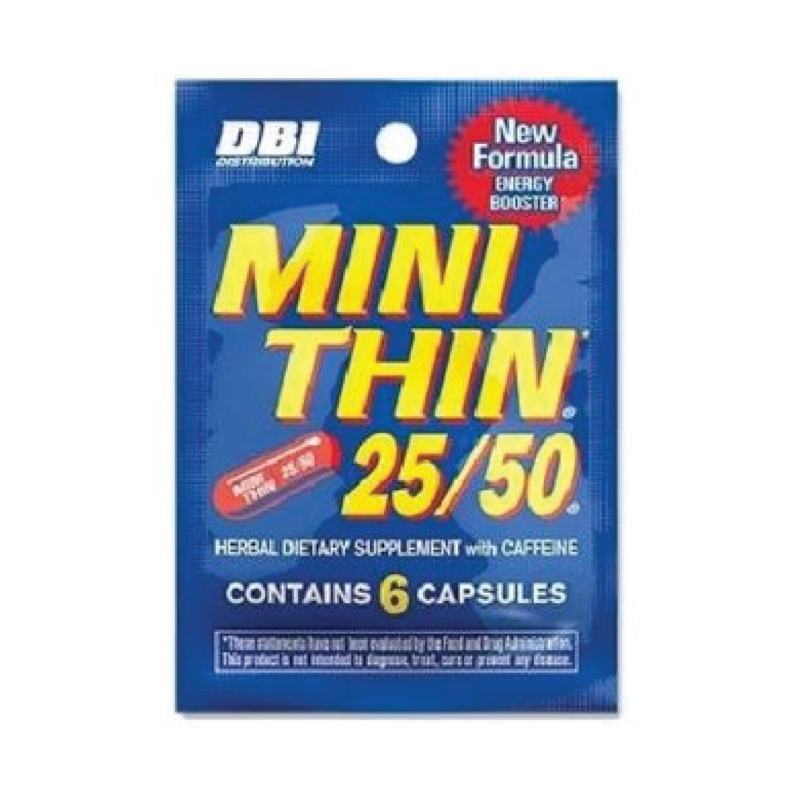 24x Packets DBI Mini Thin 25/50 Herbal Dietary Supplement | 6 Capsules Each