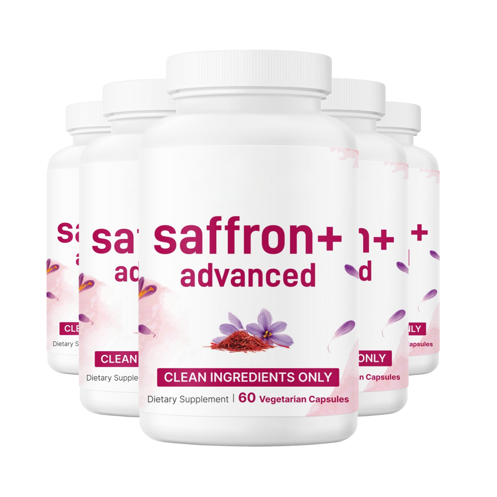 5-Pack Saffron Capsules – High Quality Saffron+ Premium Natural Dietary Suppleme