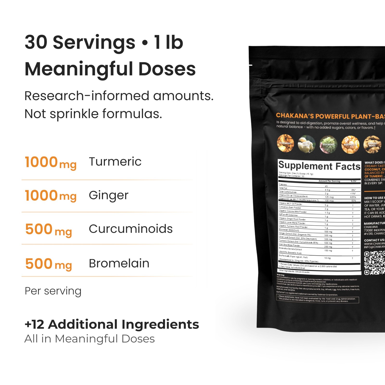 Turmeric Curcumin 16-in-1 for Inflammation Support – 15.98 Ounce (Pack of 1)