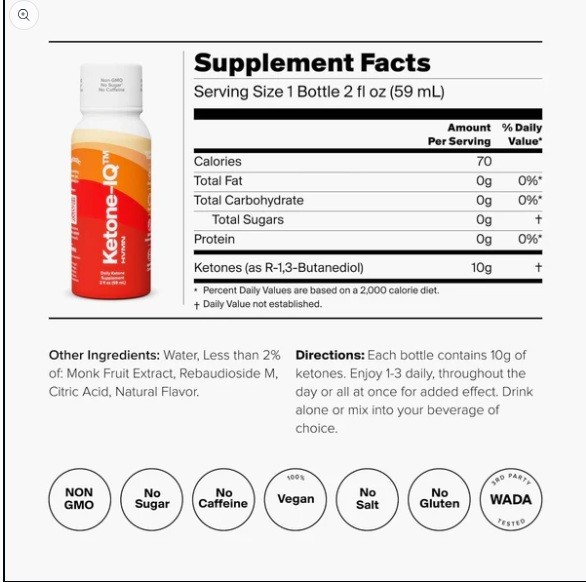 Ketone IQ Shots | Clean, Natural Energy Shots to Power Your Brain & Body 6pk
