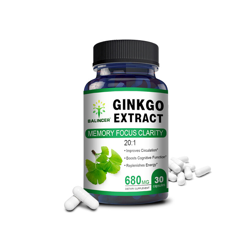 Ginkgo Biloba Extract 680 mg – Improves blood circulation, Non-GMO