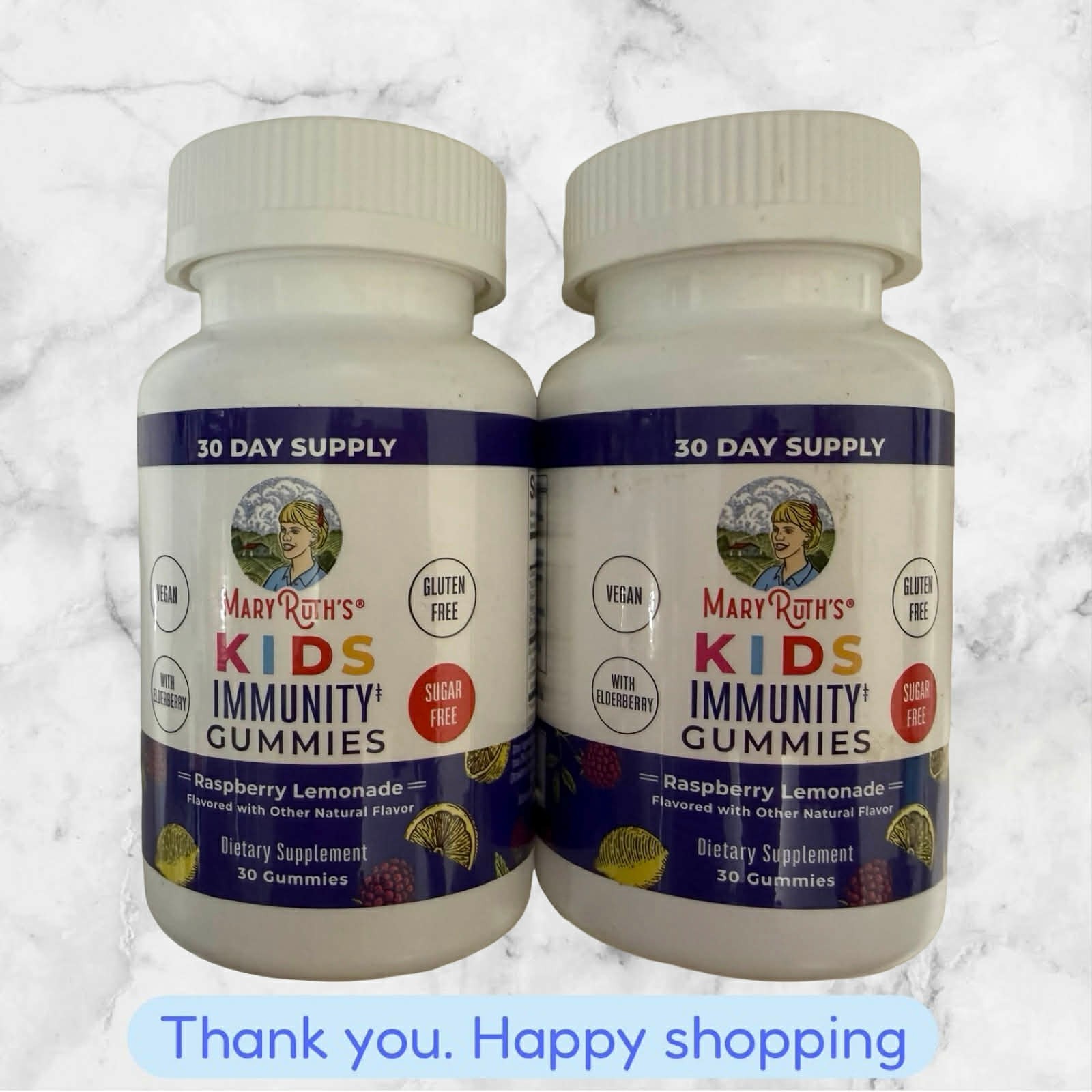 FOR 2 MaryRuth’s Immunity Gummies Raspberry Lemonade 30 Gummies EXP04/26+ NEW