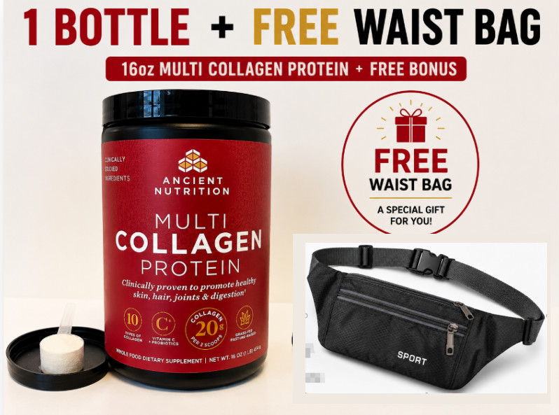 Ancient Nutrition Multi Collagen Protein Powder 16oz Skin, Hair & Joint Support