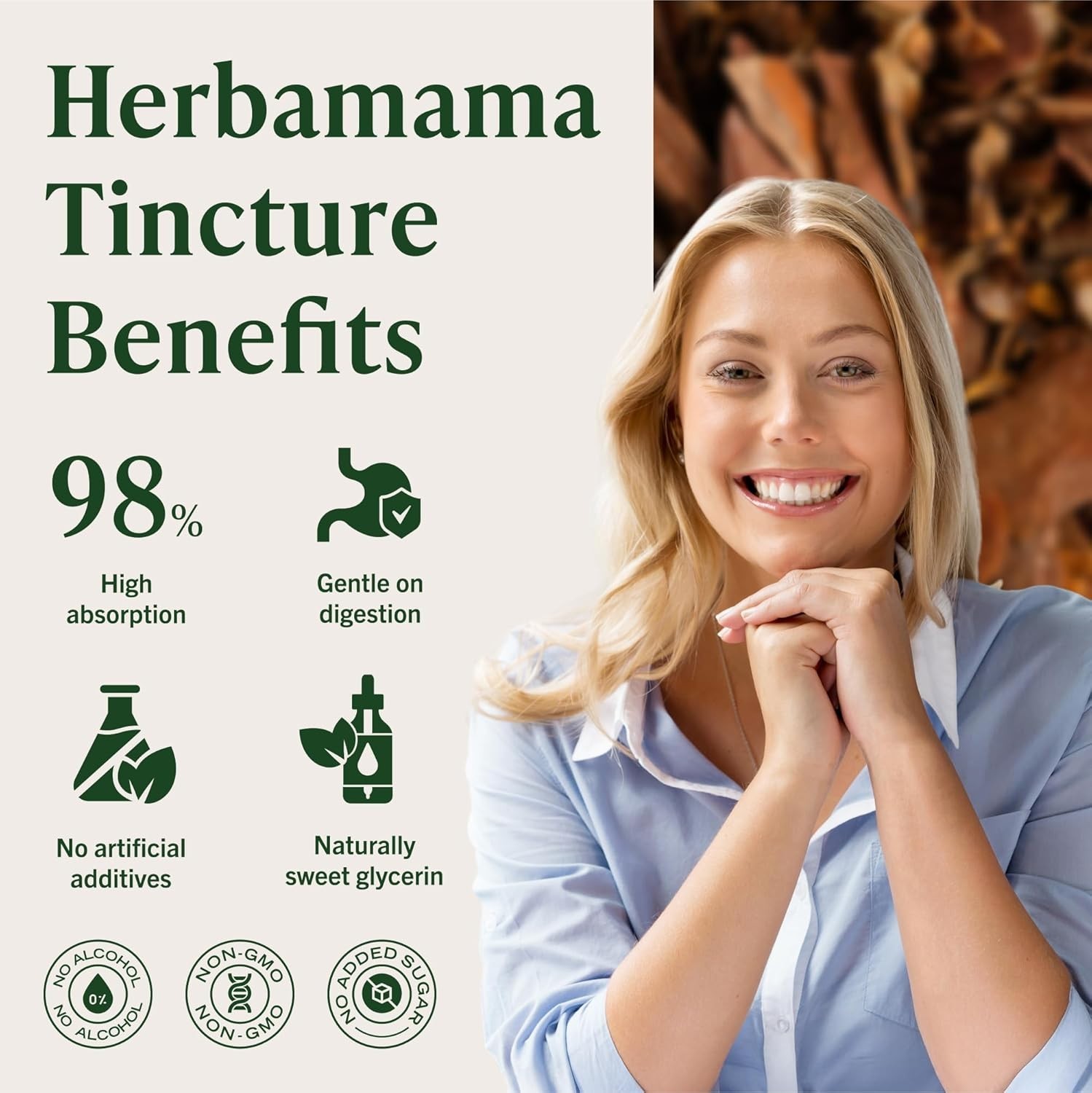 HERBAMAMA Yohimbe Supplements for Men & Women~Vegan Overall Support with Yohimbe