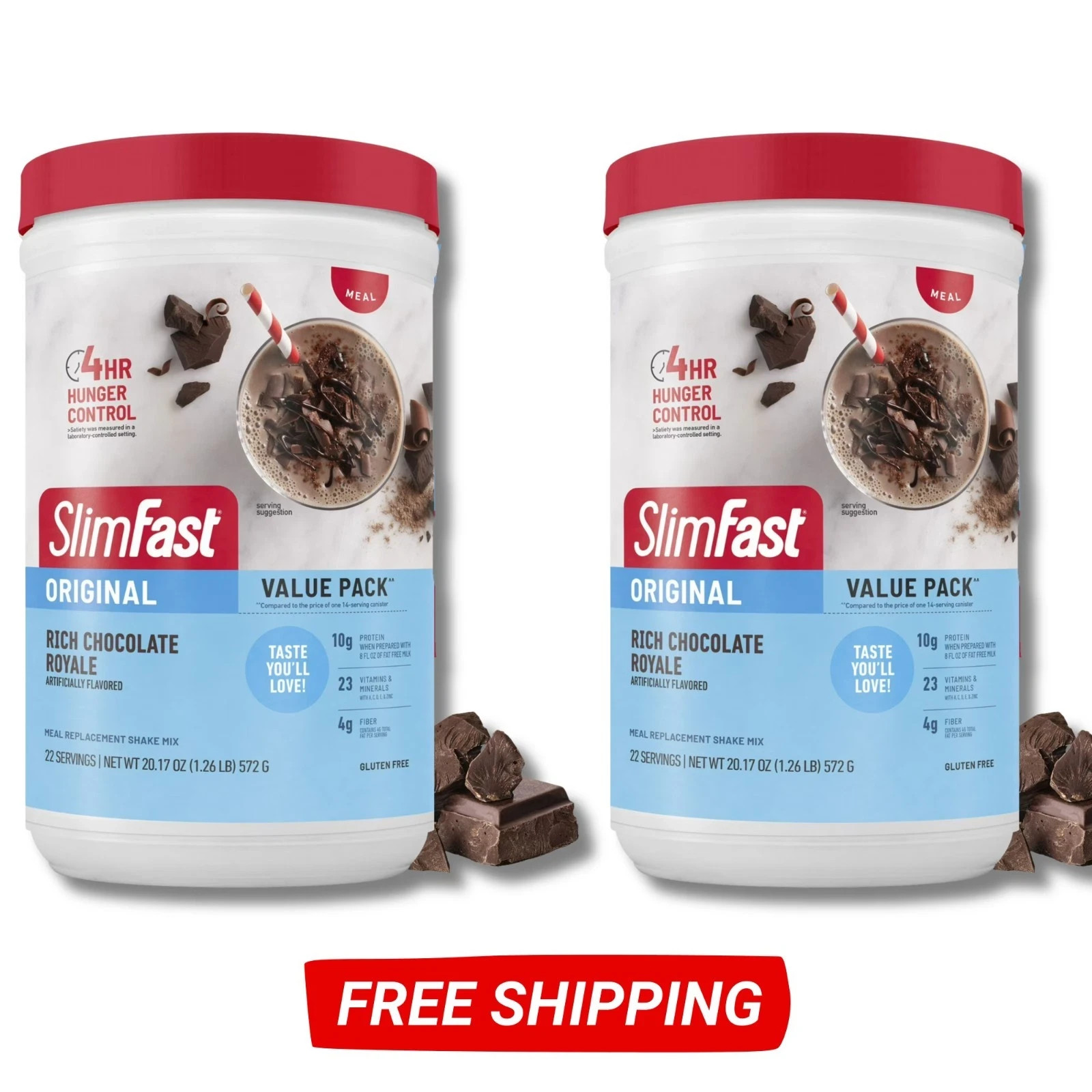 SlimFast Original Rich Chocolate Royale Meal Replacement Shake 20.18 Oz (2 Pack