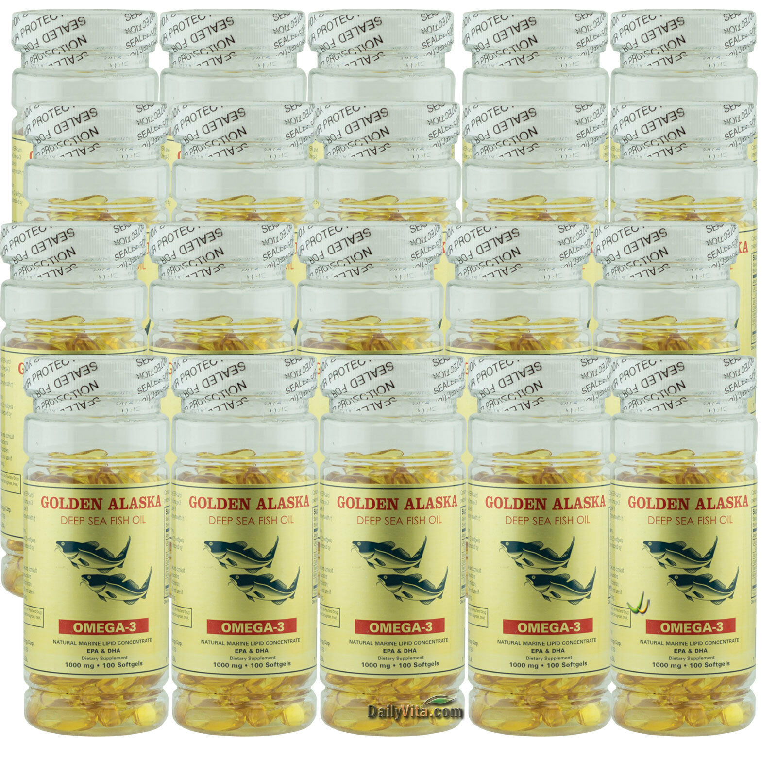 20 x Alaska Deep Sea Omega-3 Fish Oil EPA DHA 2000 SGel