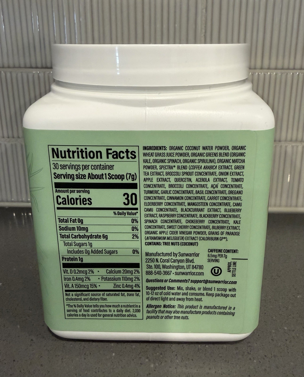 Sunwarrior Shape THERMO GREENS Antioxidant Metabolic Ignitor Unflavored Exp 7/27