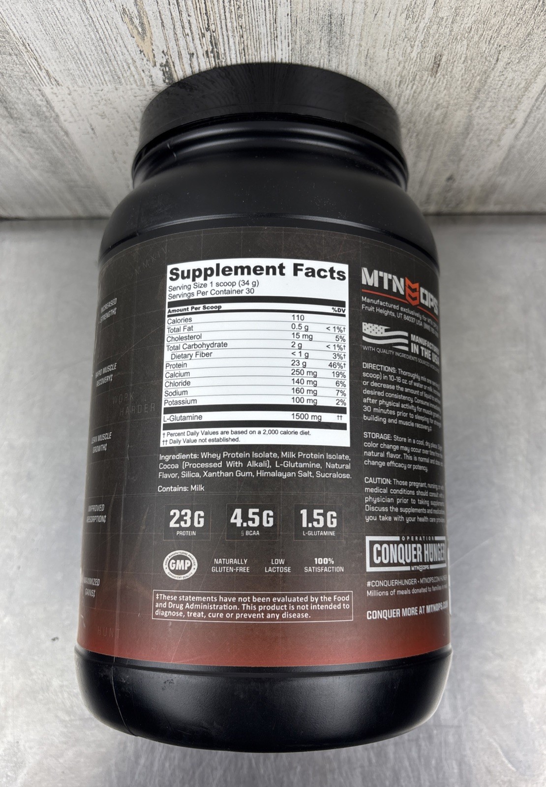 MTN OPS Cam Hanes Keep Hammering Muscle Protein 2.22 LBS Chocolate Caramel