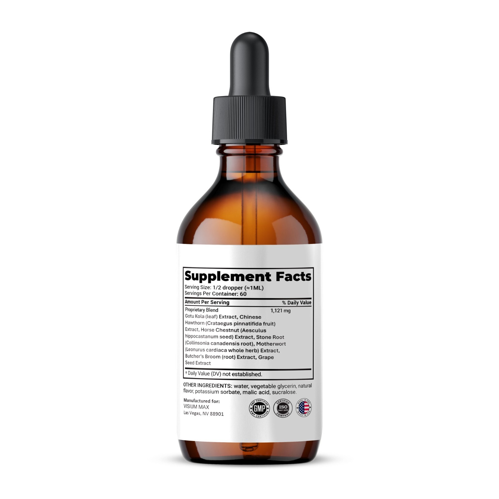 Visium Max Liquid Drops, Extra Strength VisiumMax, All Natural Formula (5 pack)