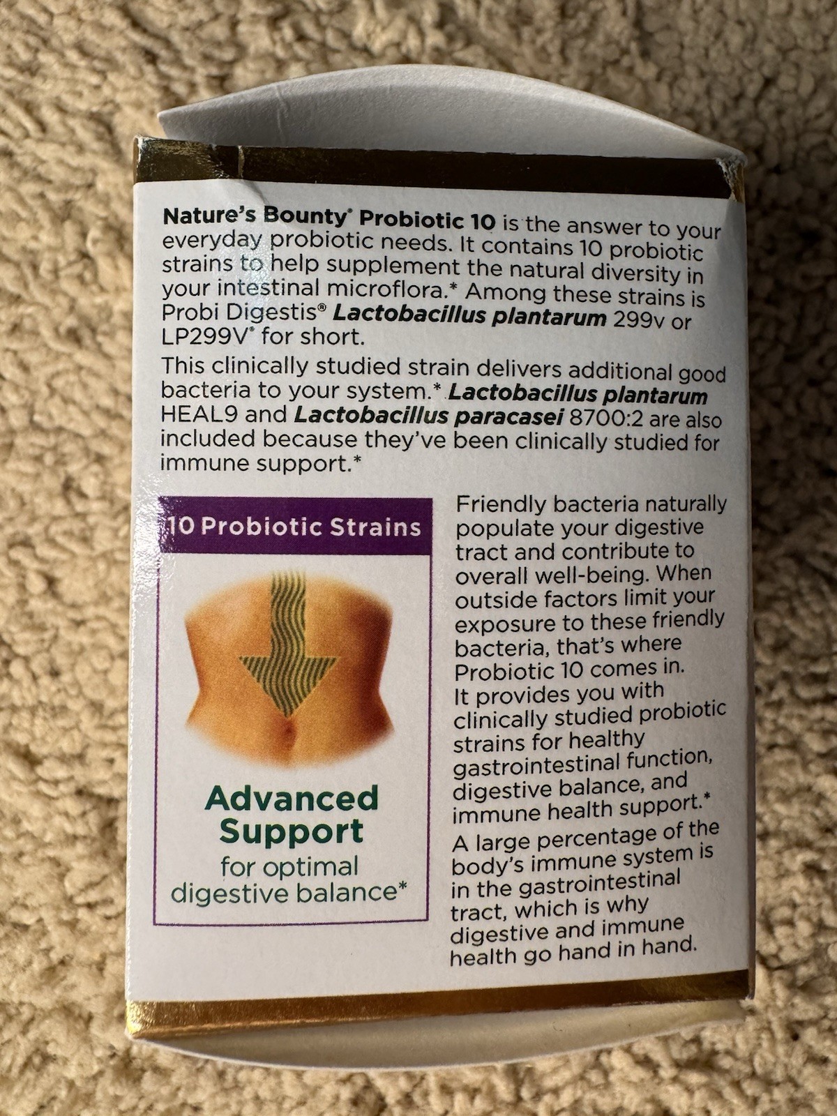 Nature’s Bounty Probiotic 10 Daily Probiotic Supplement for Digestive,…