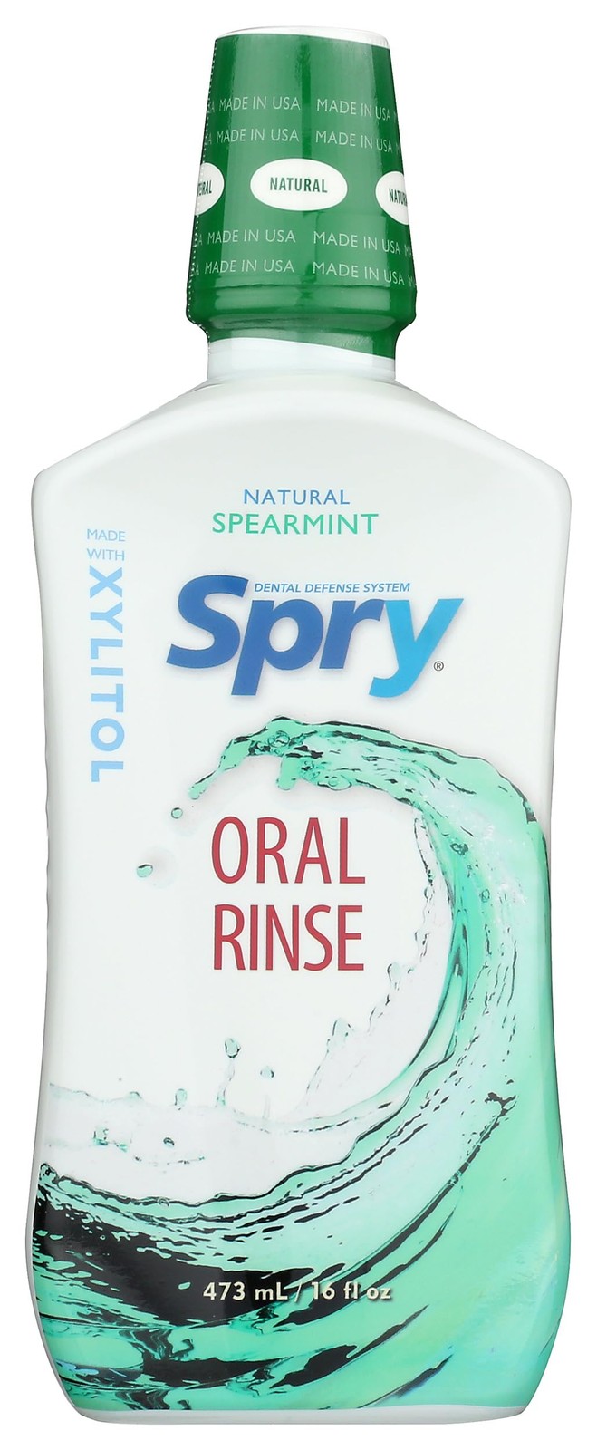Spry Natural Xylitol Mouthwash Fluoride Free 16 Fl Oz (Pack of 1),