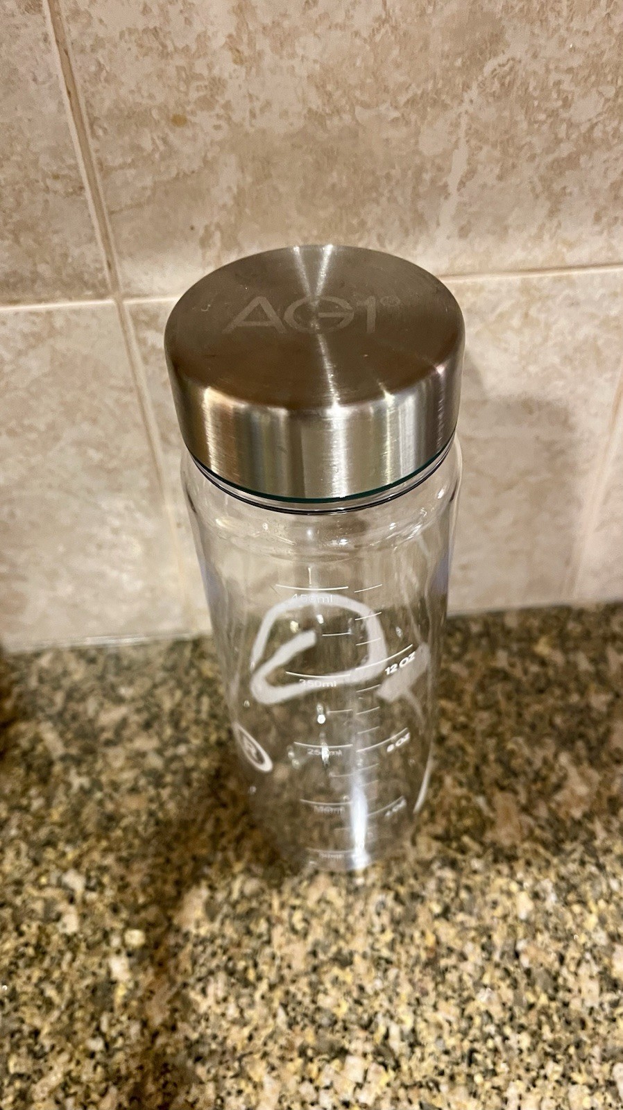 AG1 Athletic Greens 16 oz BPA Free Tritan Shaker Bottle Stainless Steel Lid