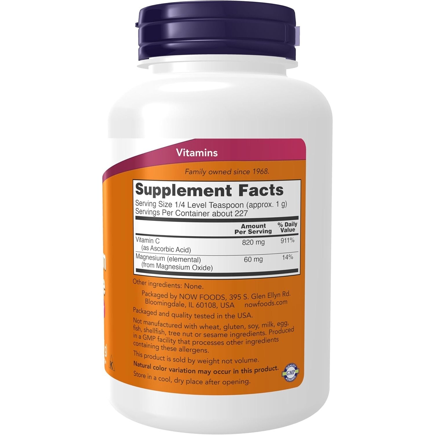 NOW Foods Buffered Magnesium Ascorbate Powder, with Vitamin C, 8 Ounces