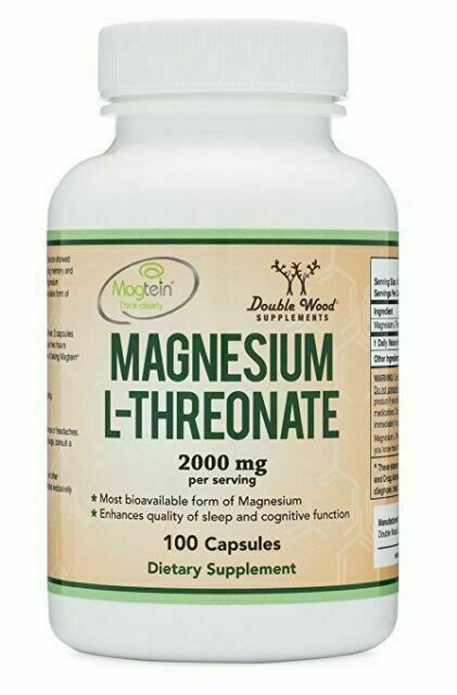 Double Wood Supplements Magnesium Capsules – High Absorption 2000mg – 100 Count