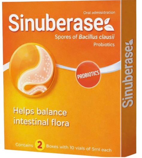Sinuberase 2PACK – Bacillus Clausii Probiotic 4 Billion Cfu/5ML