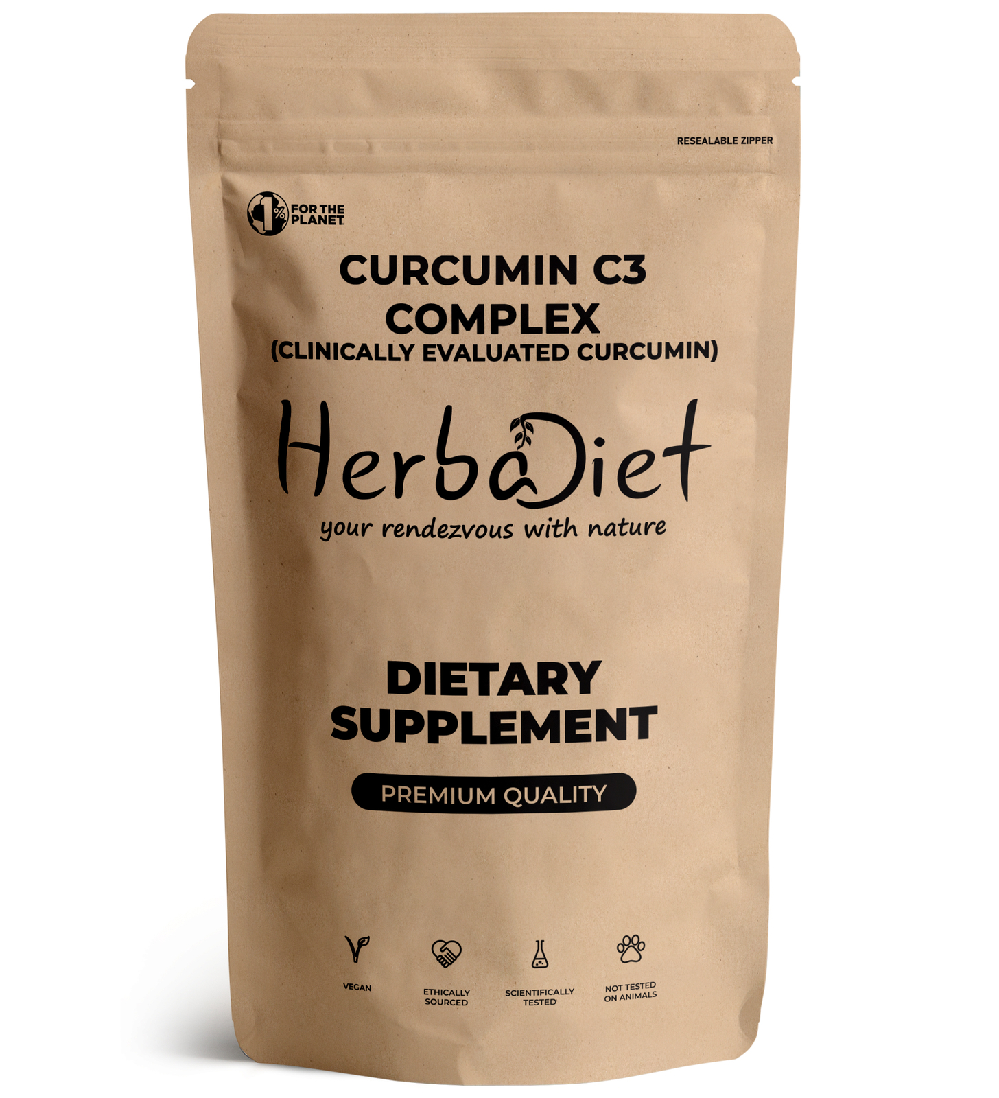 Turmeric Curcumin C3 Complex Powder, 95% Curcuminoids, Pure, Clinically Evaluate