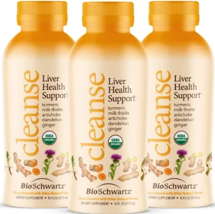 3 Pack BioSchwartz Cleanse Liver Health Support, Organic Liver Cleanse Detox