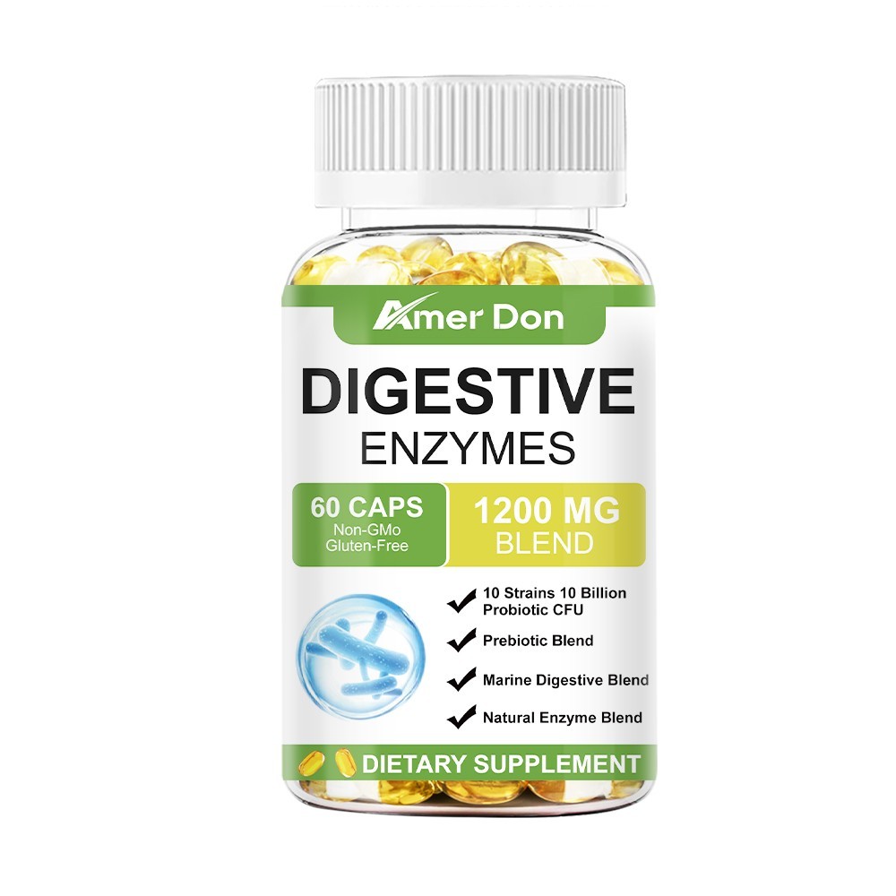 Digestive Enzymes Prebiotic & Probiotics Pancreatin Enzimas Digestivas 60PCS