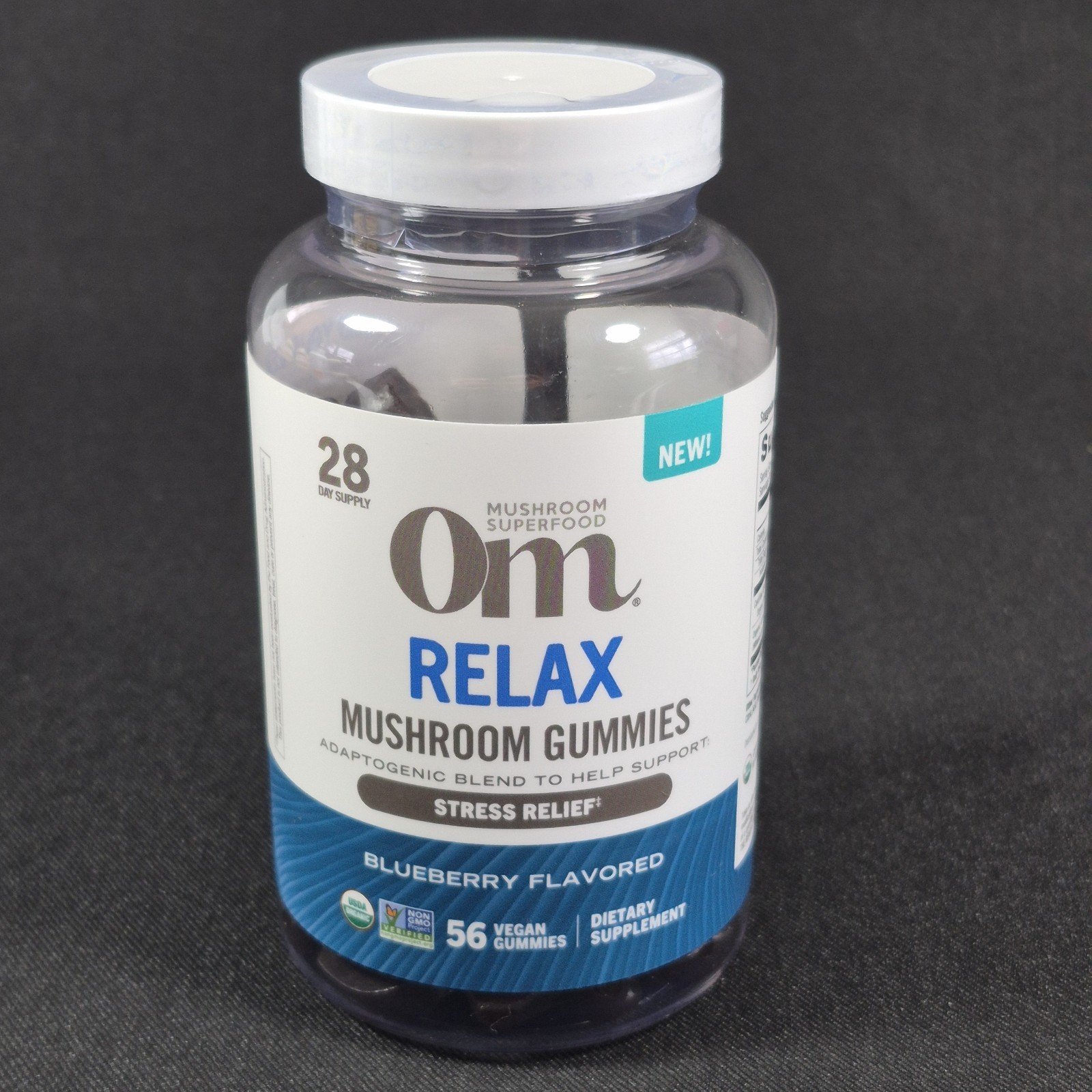 Stress Relief Relaxation Gummies Mushroom USDA Organic Vegan Om