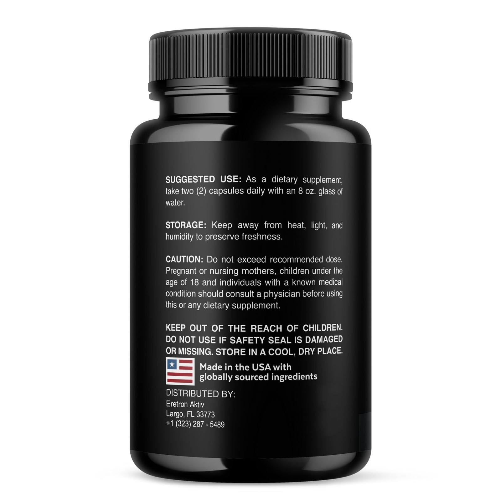 Eretron Aktiv Men Daily Wellness Energy Support Capsules Natural 1 Pack 60Ct