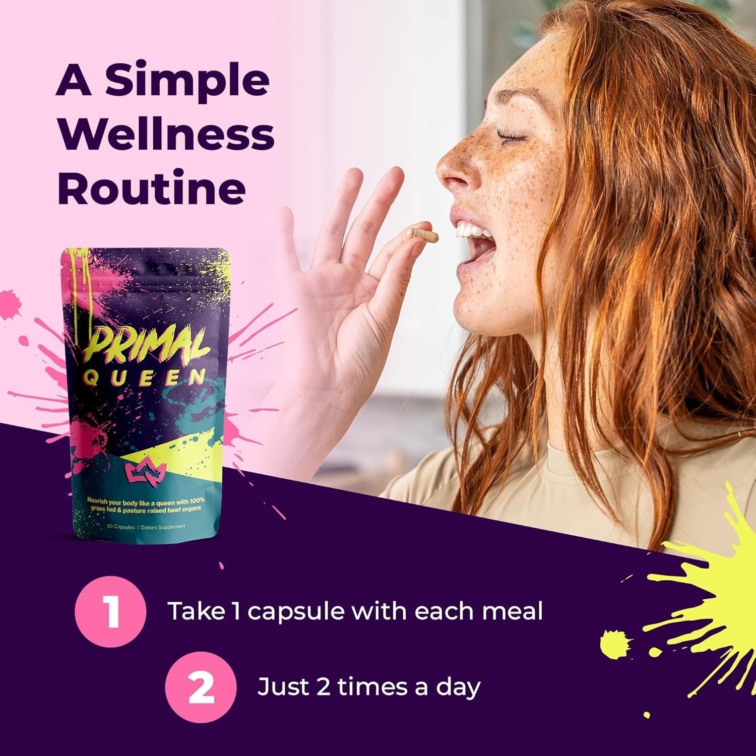 Share Primal Queen Beef Organ Supplement for Women 60ct – 1 MONTH SUPPLY!