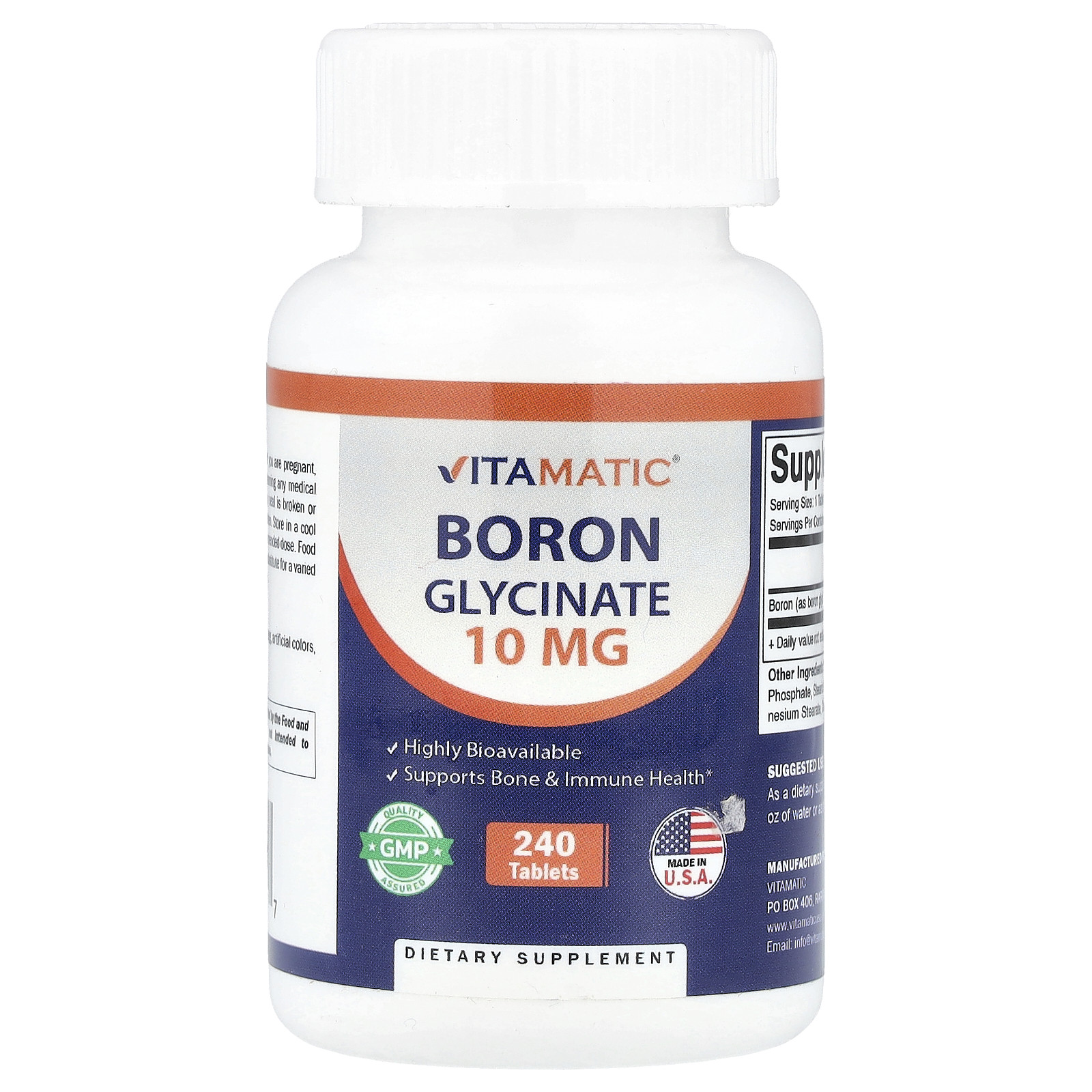 Boron Glycinate, 10 mg, 240 Tablets