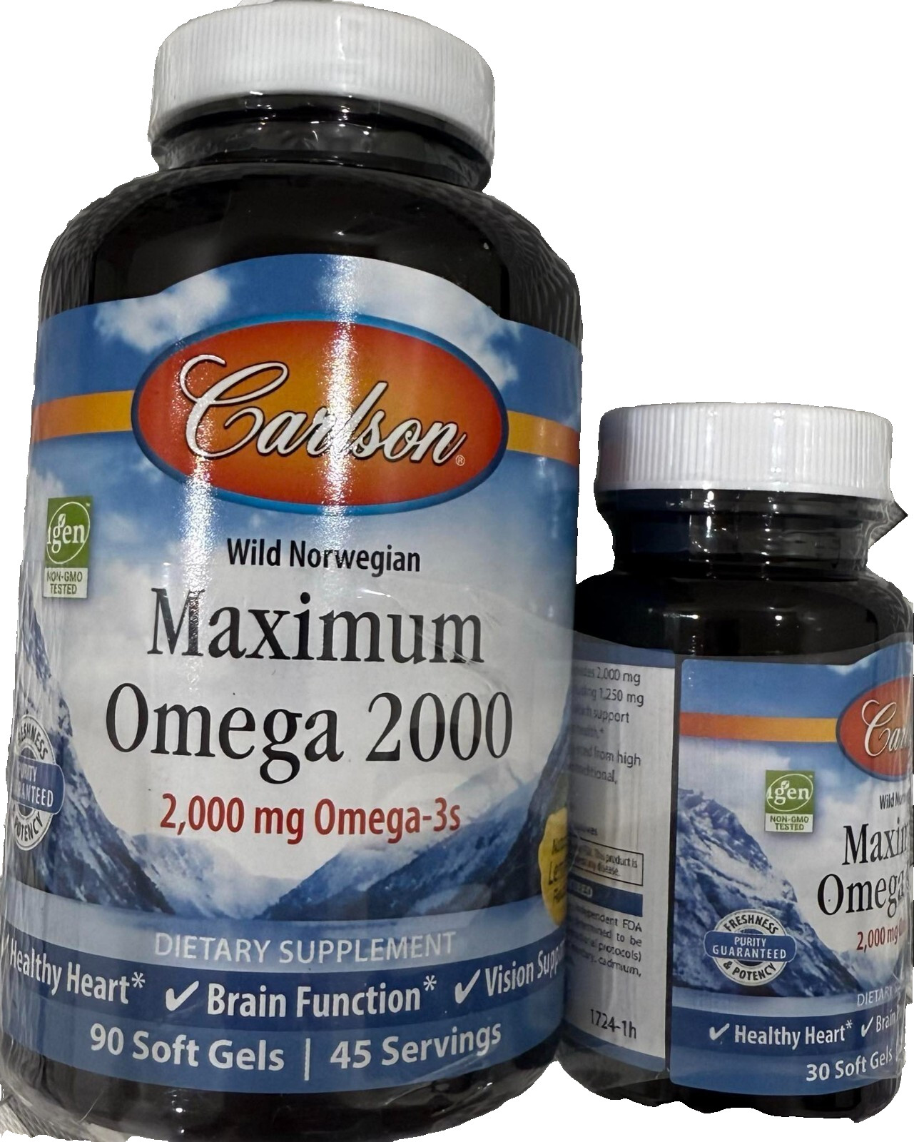 Carlson Wild Norwegian Maximum Omega 2000 Lemon 2,000 mg 90 + 30 Free Softgelsss