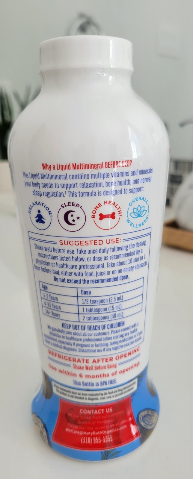 MaryRuth Organics Liquid Nighttime Multimineral, Coconut Dream – 15.22oz