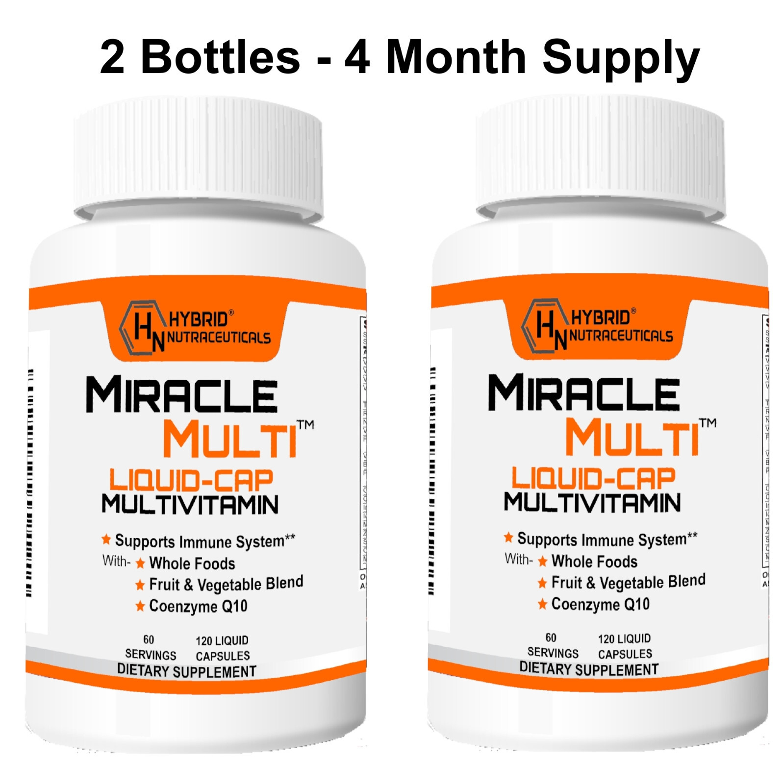 Liquid Capsules Multivitamin Softgels Men & Women, Daily Vitamin Mineral, 2 Pack