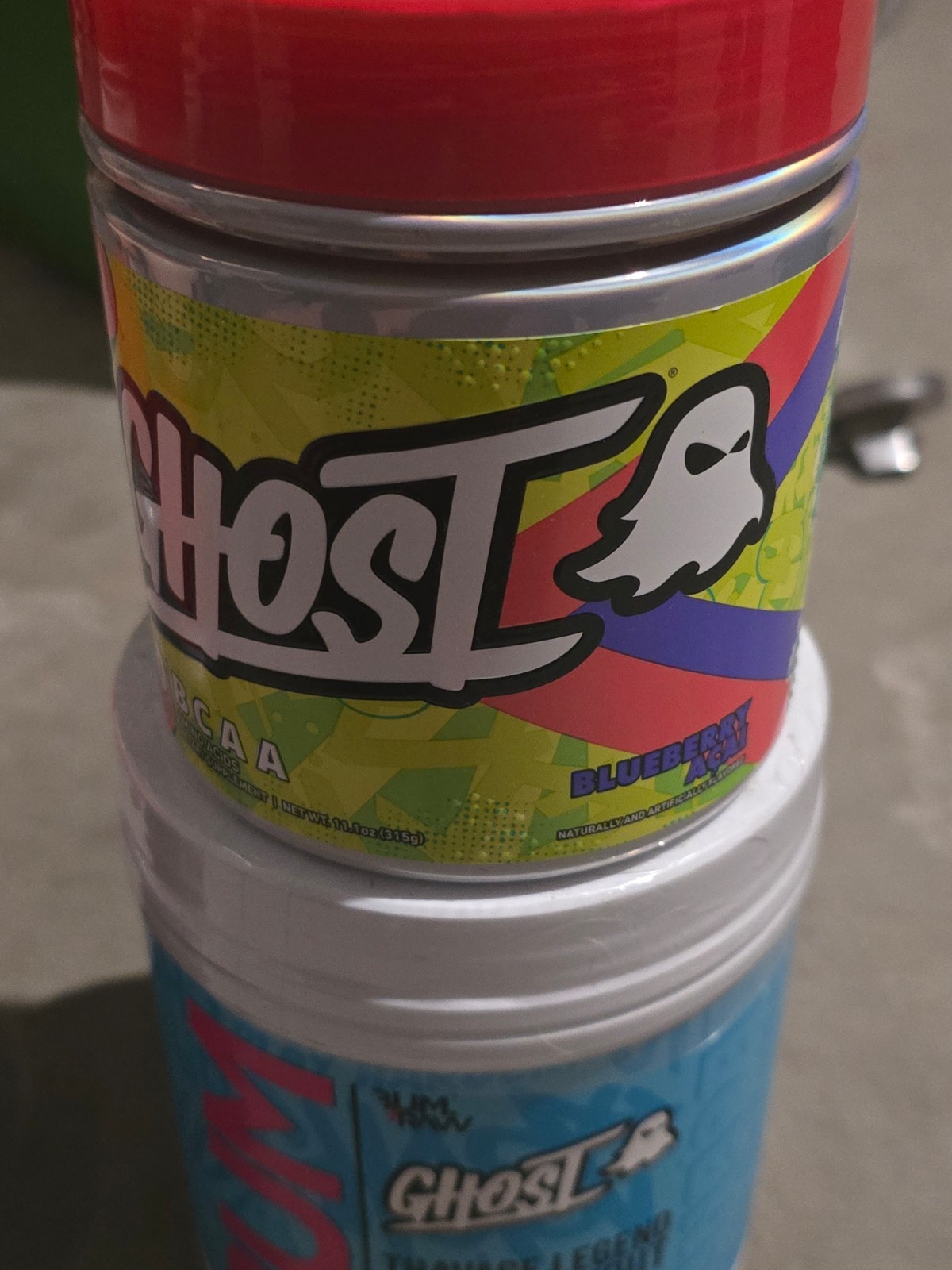 GHOST BCAA blueberry acai Expired Collectible Tub