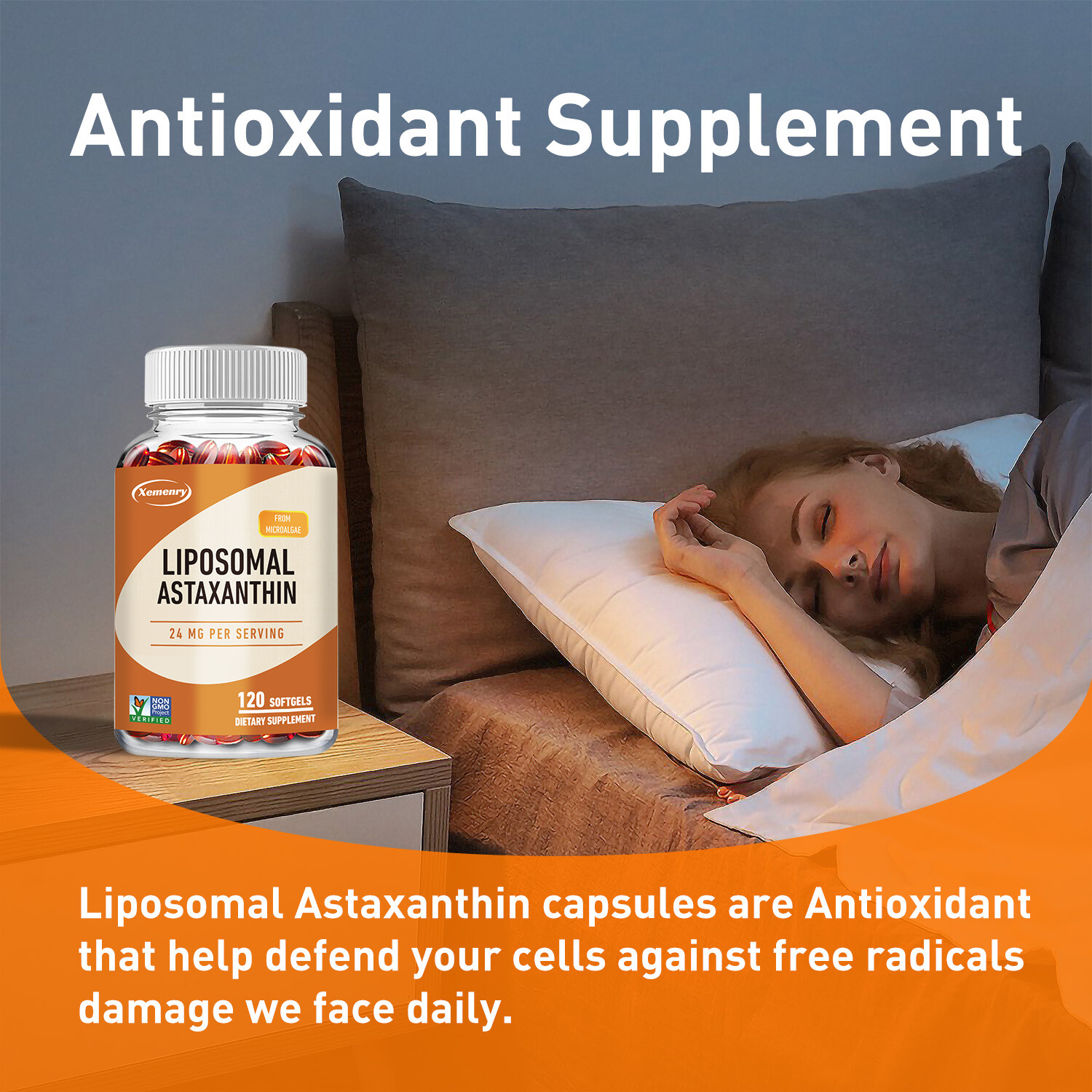 Liposomal Astaxanthin 24mg – with Phosphatidylcholine – Brain and Vision Health