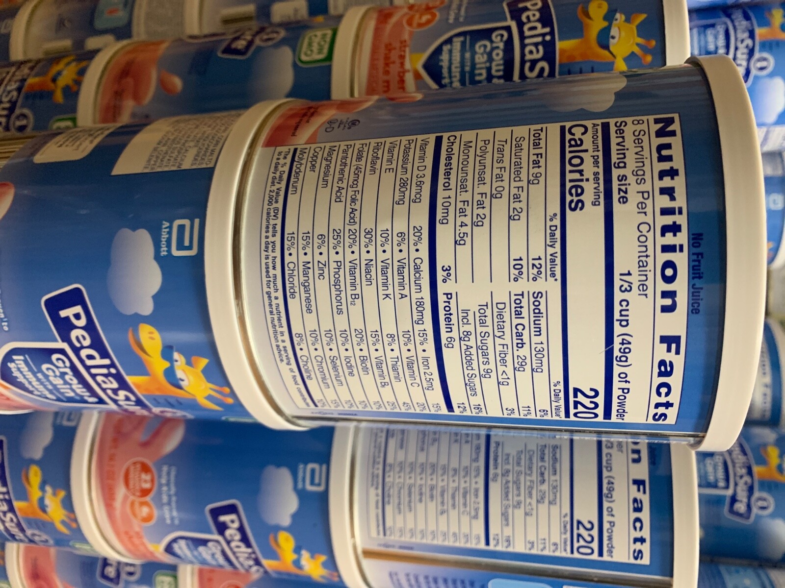 PediaSure Grow & Gain Shake Mix, Strawberry Flavor, 14.1 oz, 