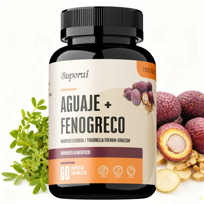 Aguah + Fenugreek 60pcs, Relieve Anxiety, Improve Mood, Balance Hormones, Energy
