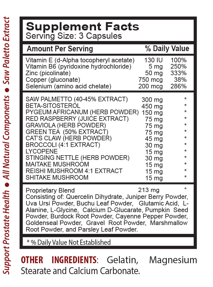 Natural support – PROSTATE SUPPORT – healthy habits 1 Bottle 60 Capsules