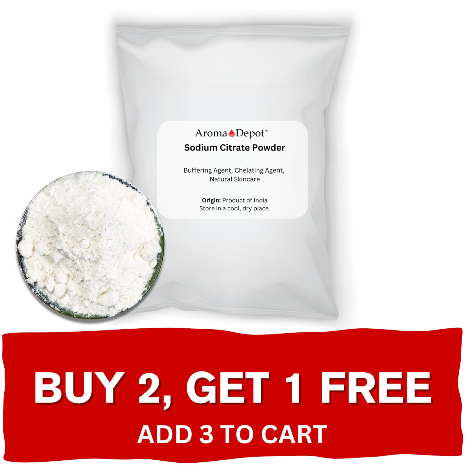 Sodium Citrate Powder 1 lb. WHOLESALE Food Grade – for Cooking, Cheese Making
