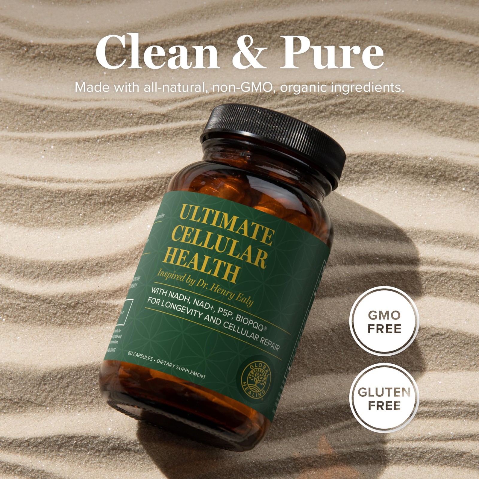 Global Healing Center Ultimate Cellular Health NAD Supplement for Women & M…