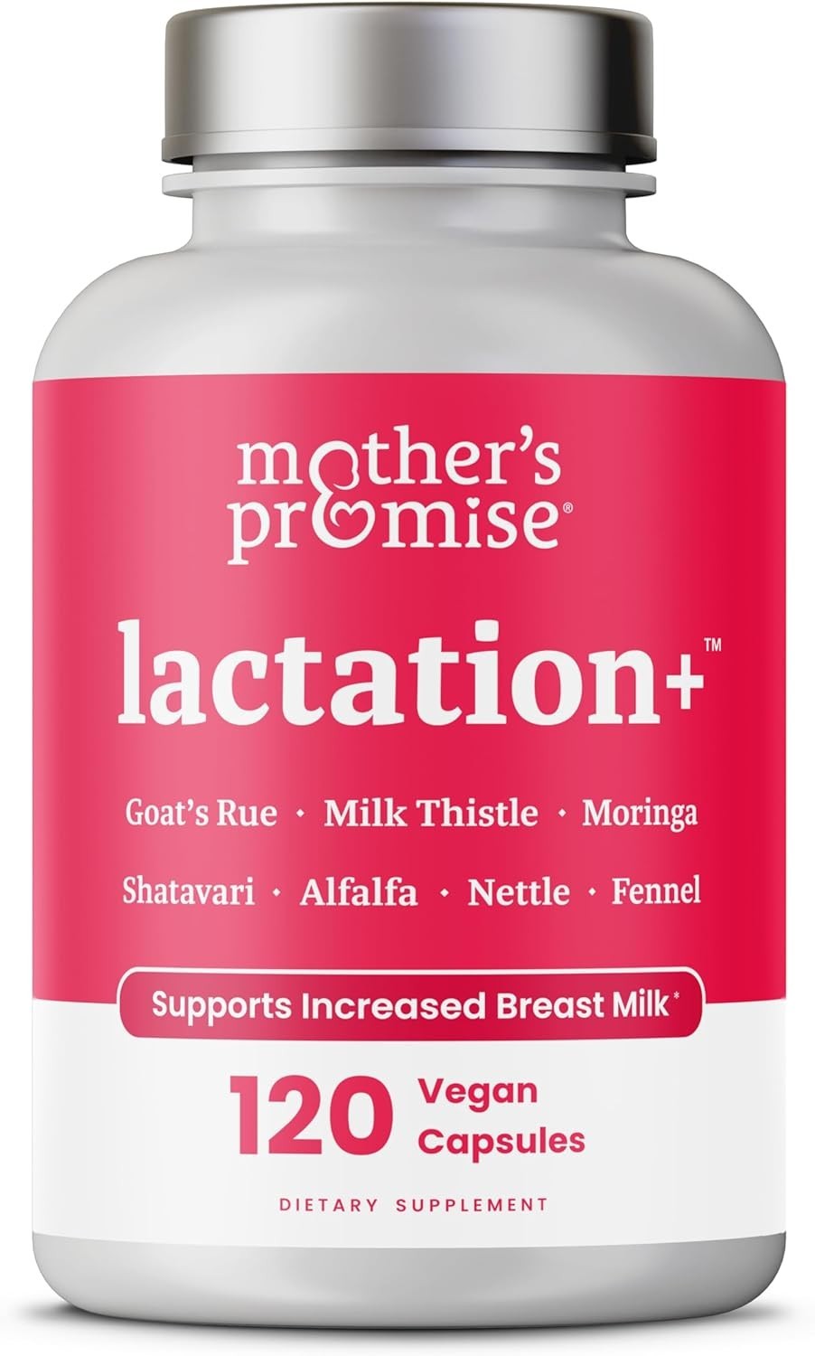 Lactation Support Breastfeeding Supplement with Organic Moringa, Goat’s Rue