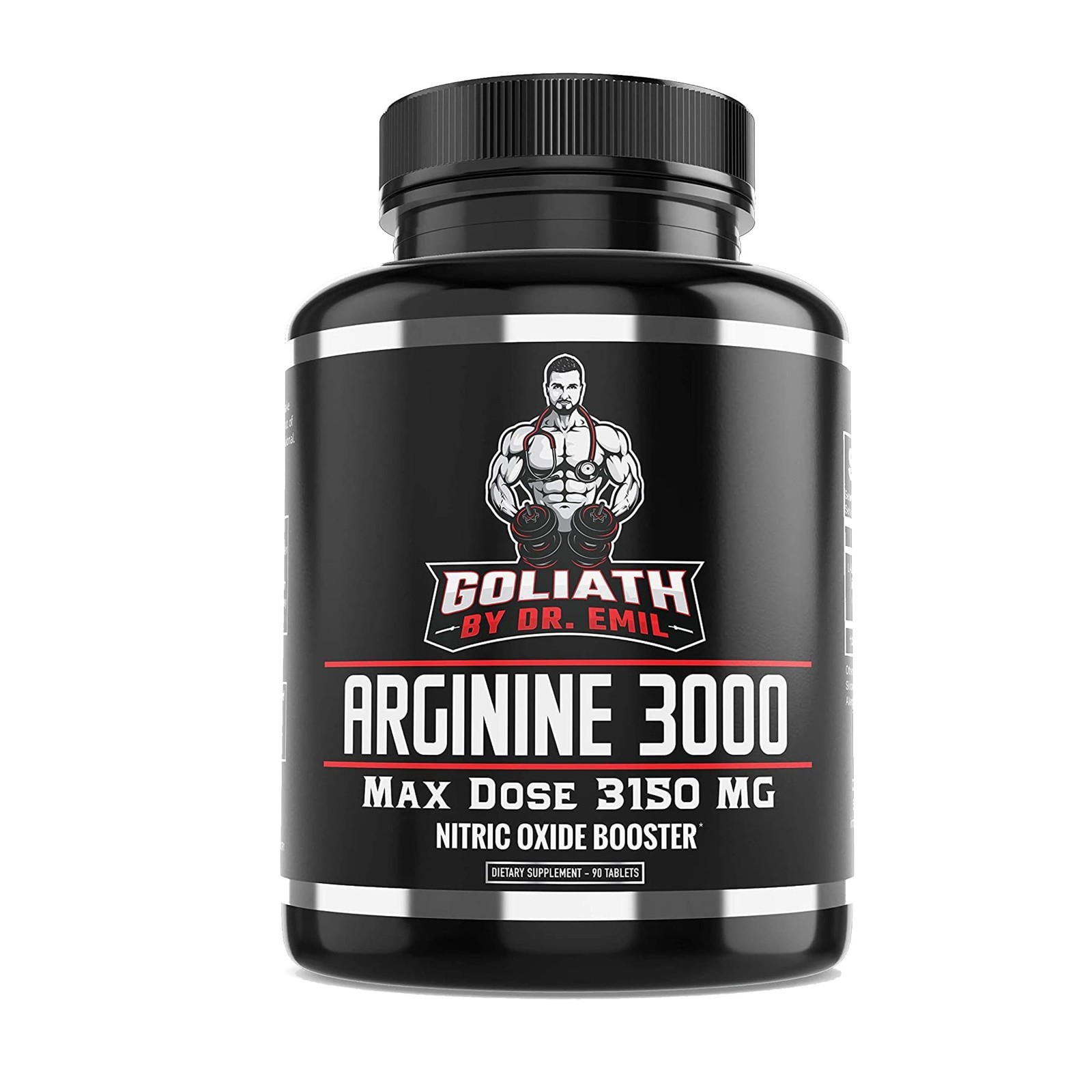 High-Dose Arginine 3000 – Nitric Oxide Booster for Blood Flow, Muscle Growth & E