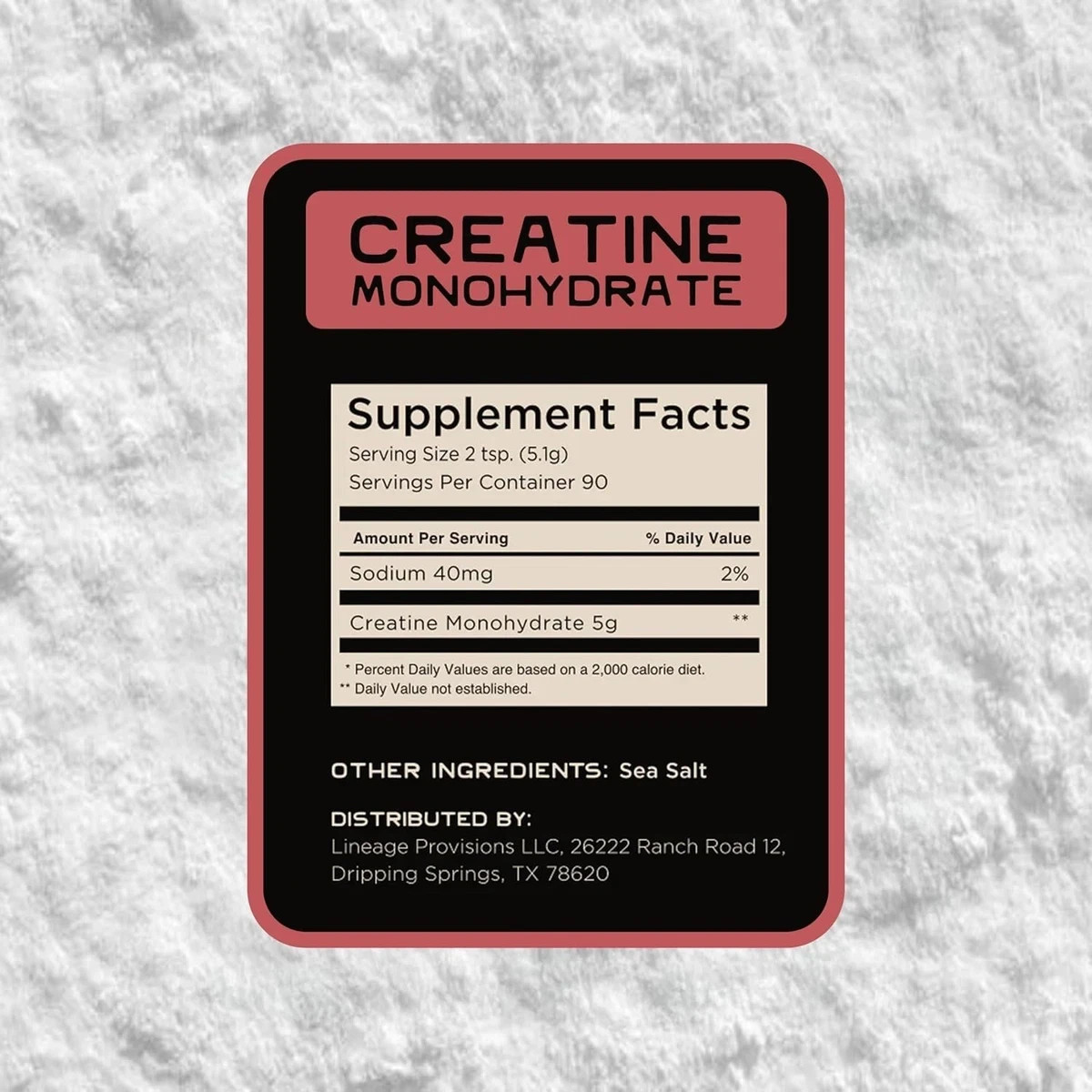 Lineage Provisions Micronized Creatine Monohydrate with Sea Salt – 2 PACK