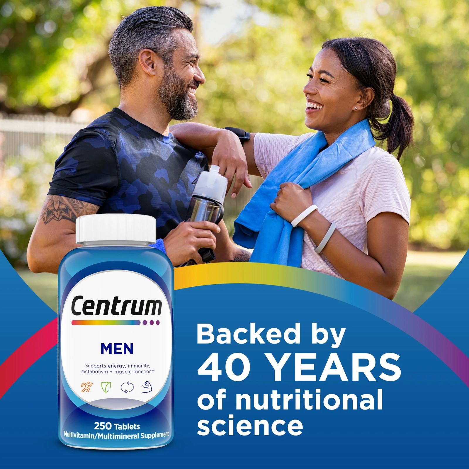 Centrum Men Multivitamin with Vitamins B, C, D3 & E, 100 Count